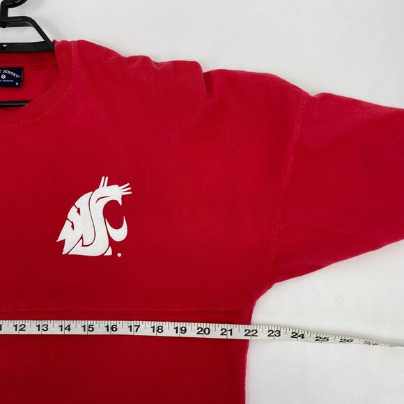 Spirit Jersey Red Washington State Cougars WSC Long Sleeve Mens Small - Picture 10 of 11